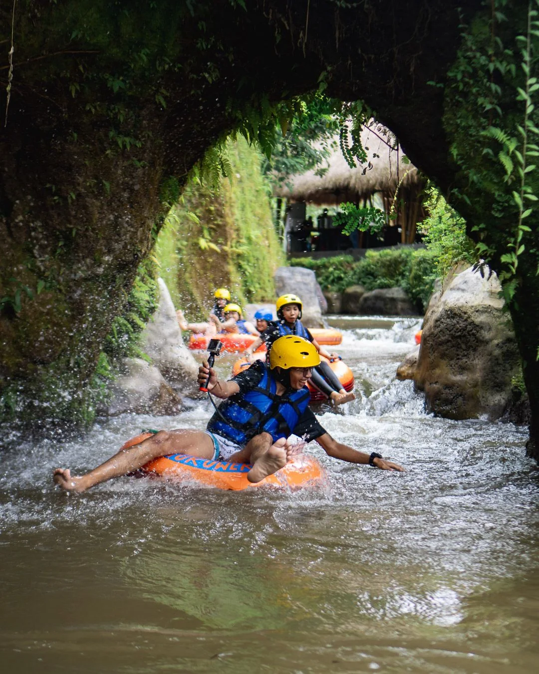 Tubing through a hidden Ubud cave